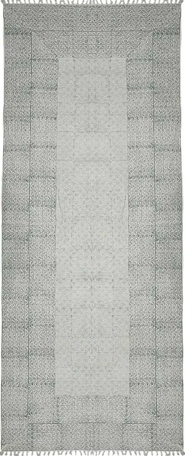 Nelfa Blue 2'6 x 8' Rug