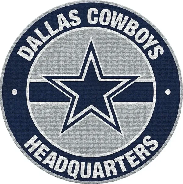Dallas Cowboys Blue 5' Round Headquarters Rug