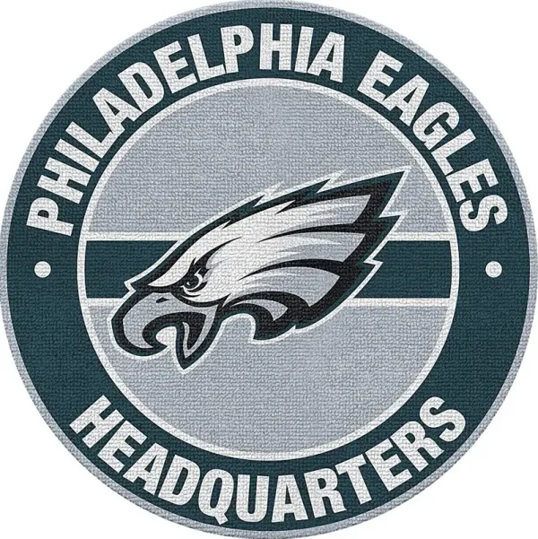 Philadelphia Eagles Green 5' Round Headquarters Rug