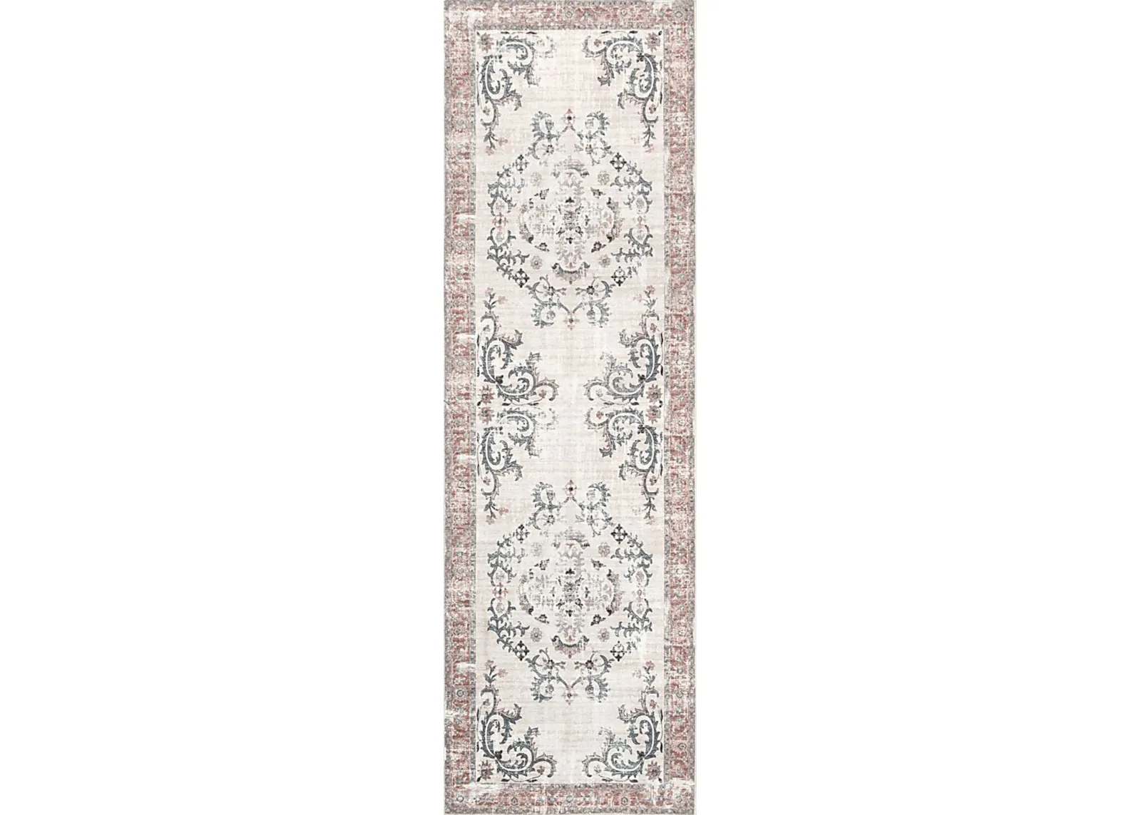 Iruna Light Gray 2'6 x 8' Runner Rug