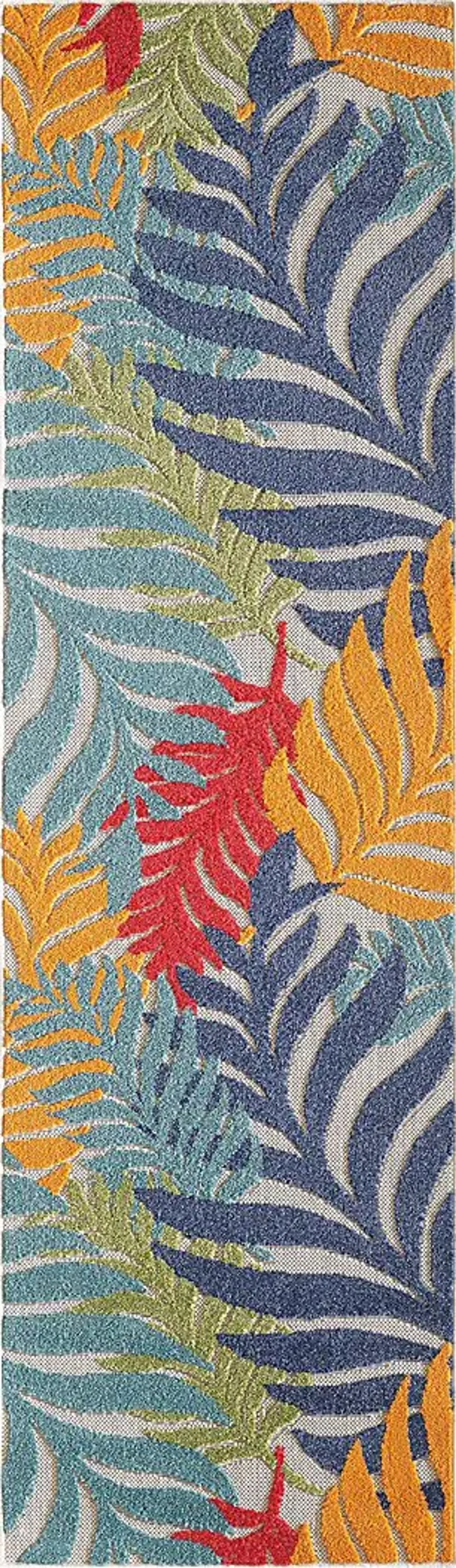 Louai Multi 2'2 x 7'6 Indoor/Outdoor Runner