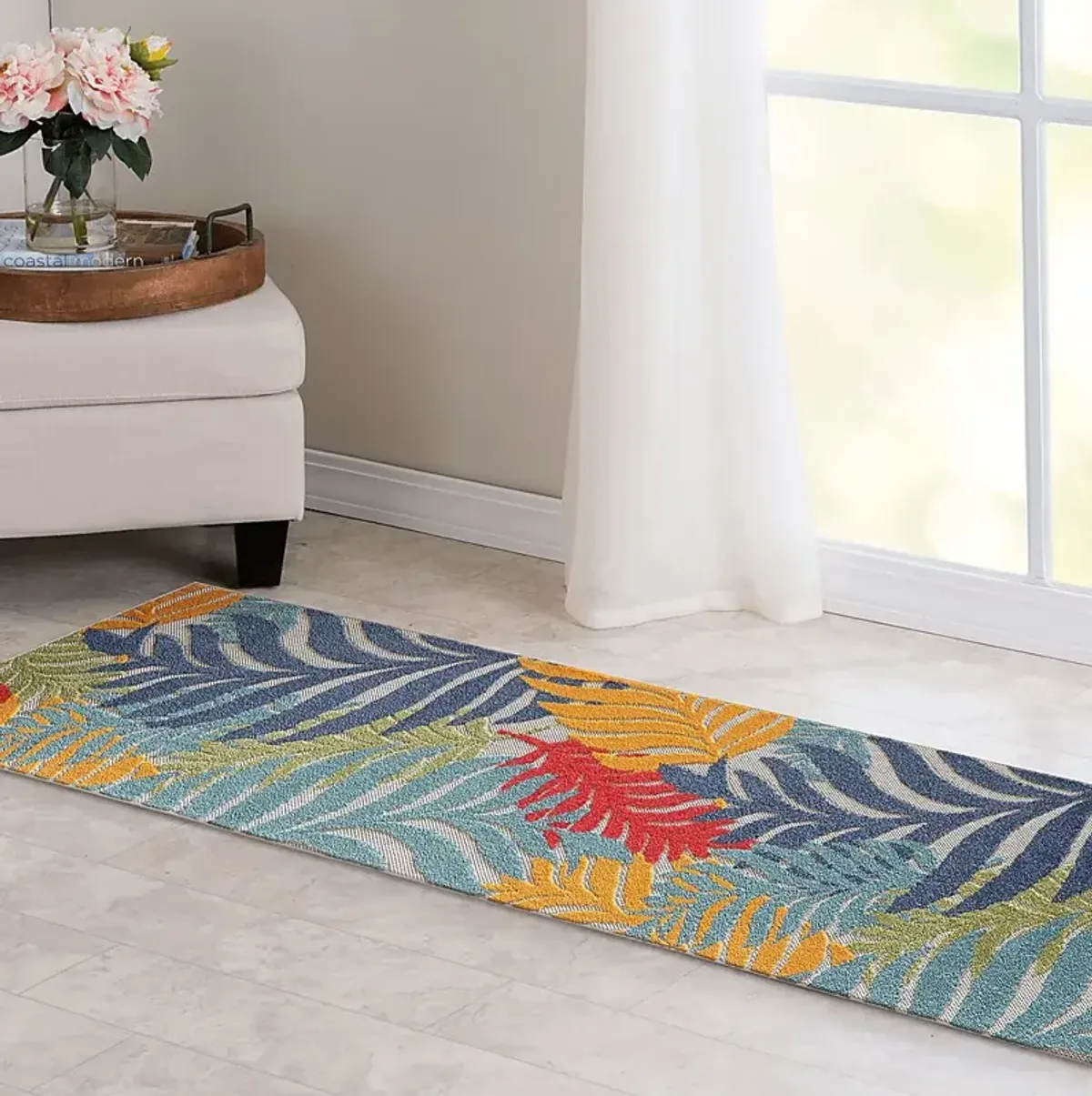Louai Multi 2'2 x 7'6 Indoor/Outdoor Runner