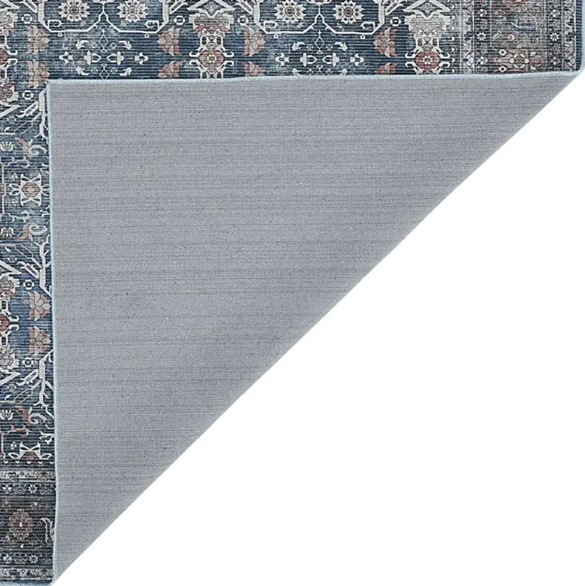Arbelle Dark Blue 2'7 x 10' Machine Washable Rug