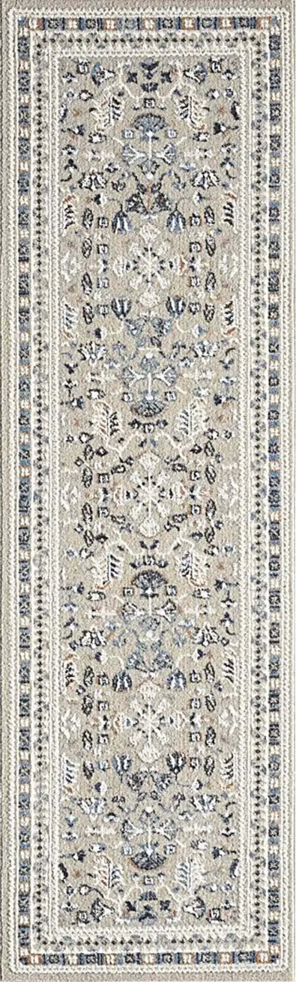 Evette Rios Jakue Blue 2'2 x 7' Runner Rug