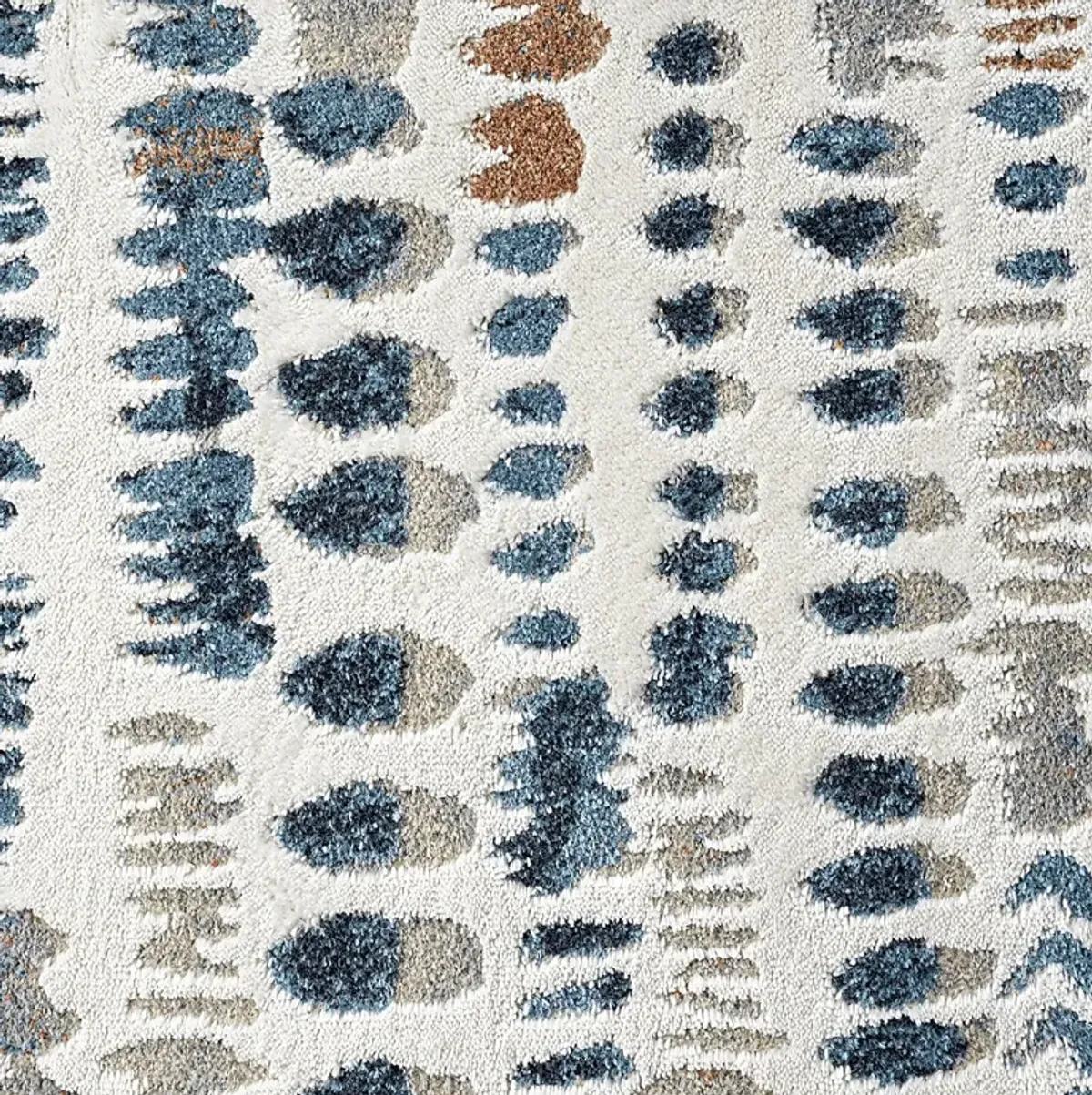 Evette Rios Basili Blue 2'2 x 7' Runner Rug