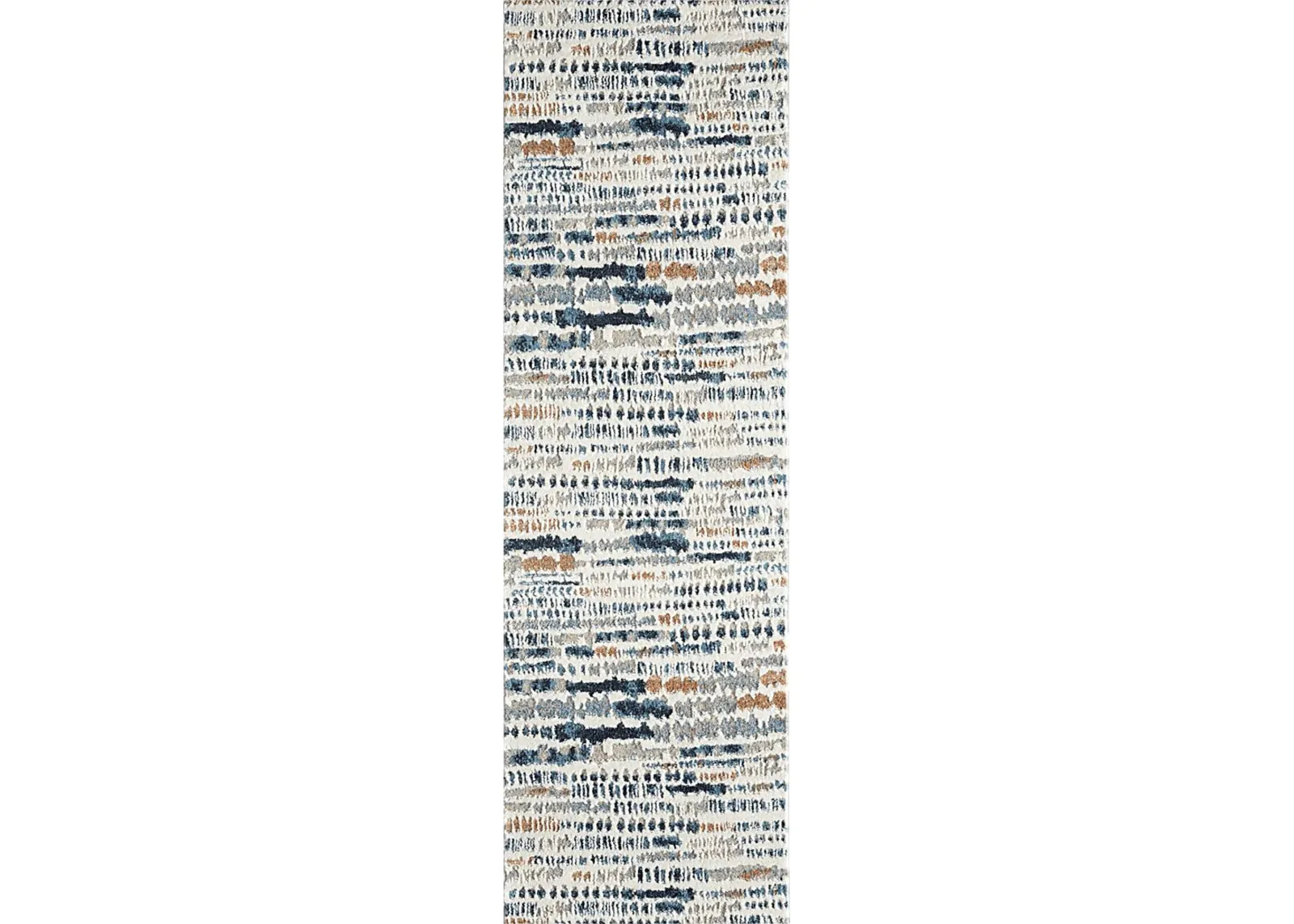 Evette Rios Basili Blue 2'2 x 7' Runner Rug