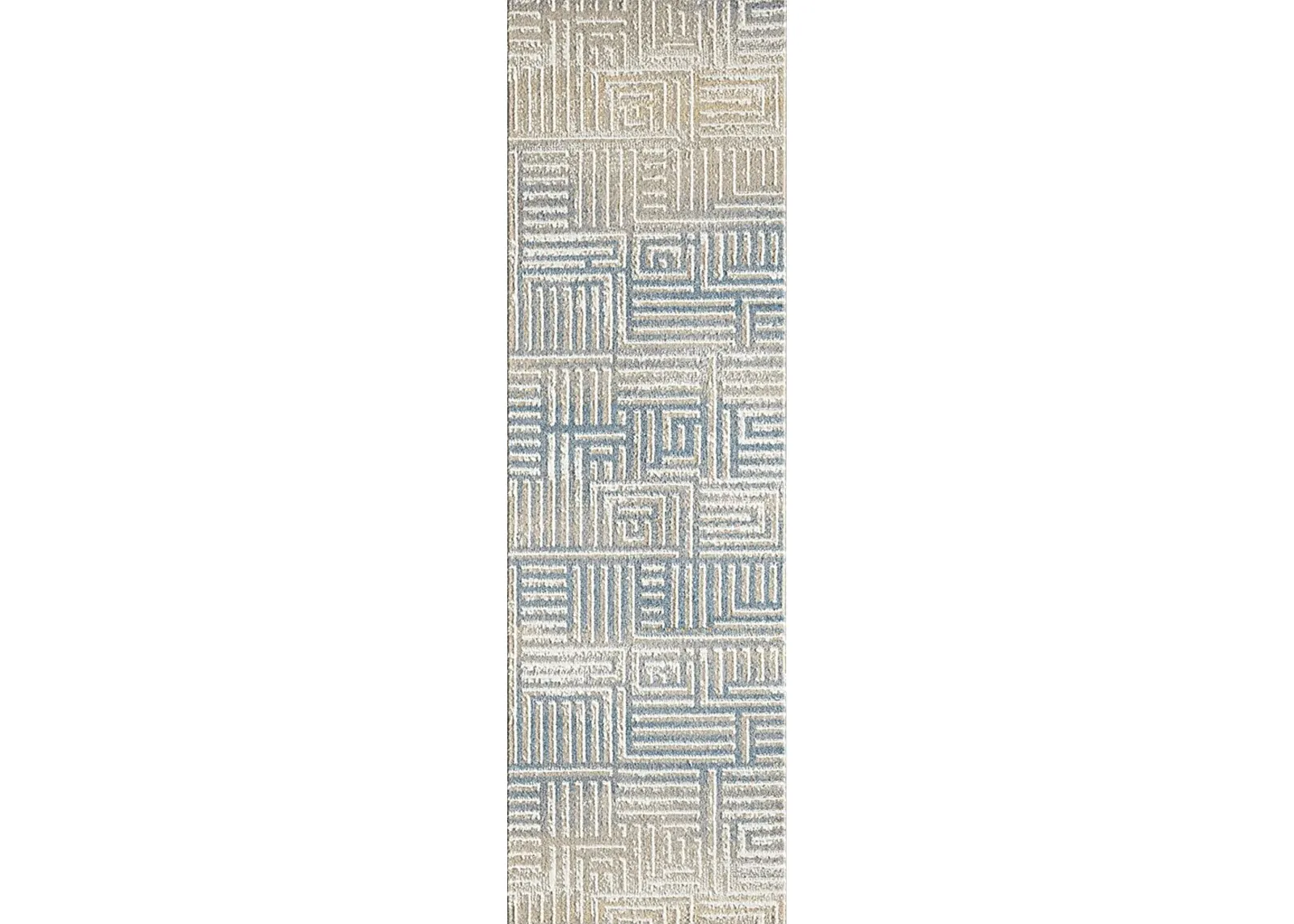 Evette Rios Udae Blue 2'2 x 7' Runner Rug