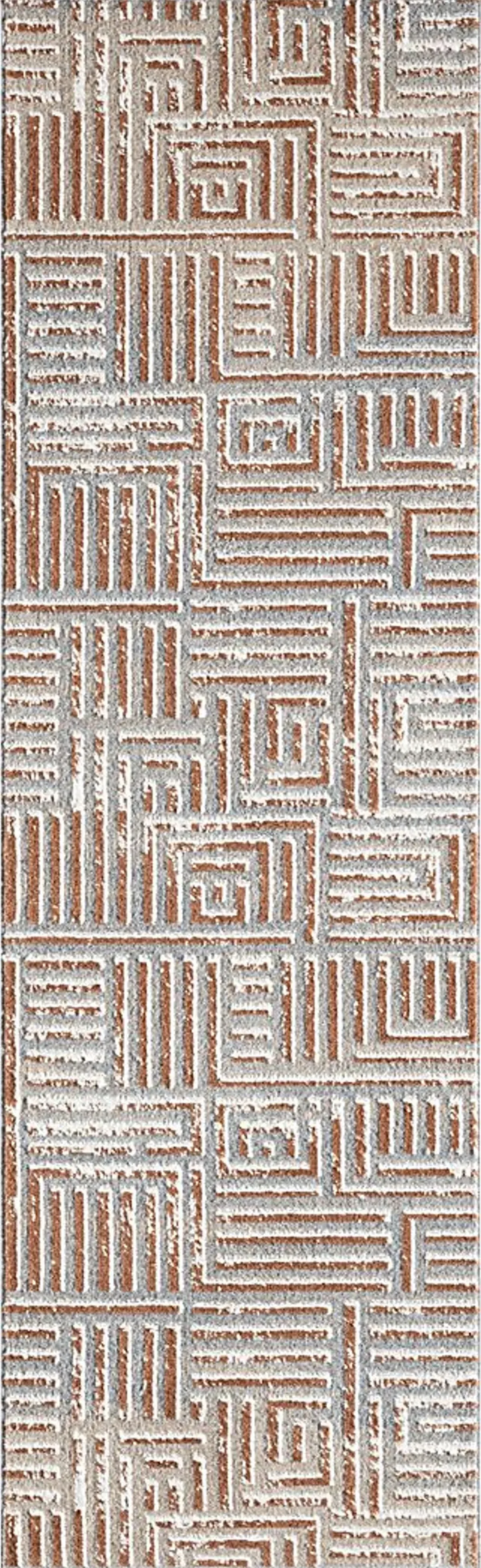 Evette Rios Udae Rust 2'2 x 7' Runner Rug