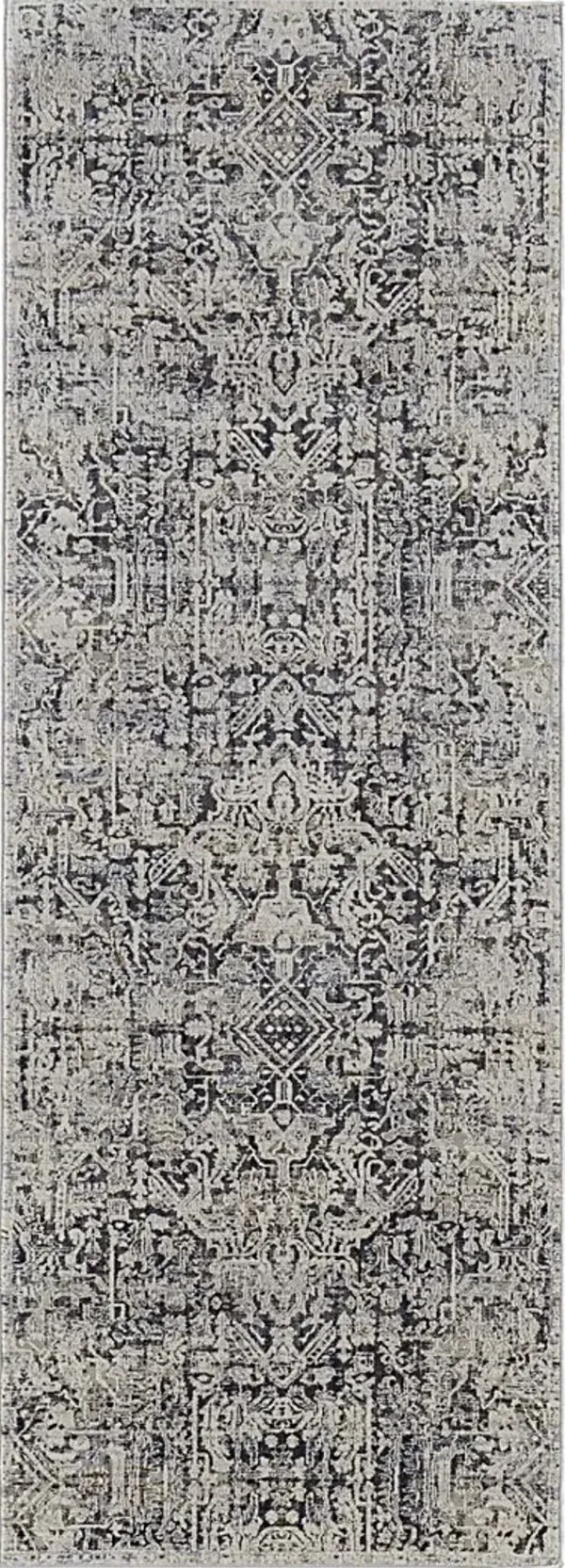 Dioriye Gray 2'6 x 10' Runner Rug