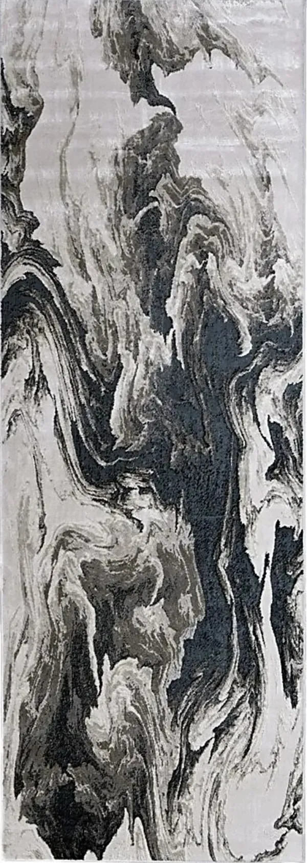 Lorera Ivory/Black 2'10 x 7'10 Runner Rug