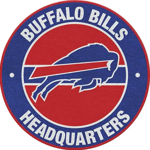 Buffalo Bills Blue 5' Round Headquarters Rug