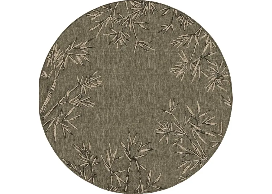 Montdover Green 7'10 Round Indoor/Outdoor Rug