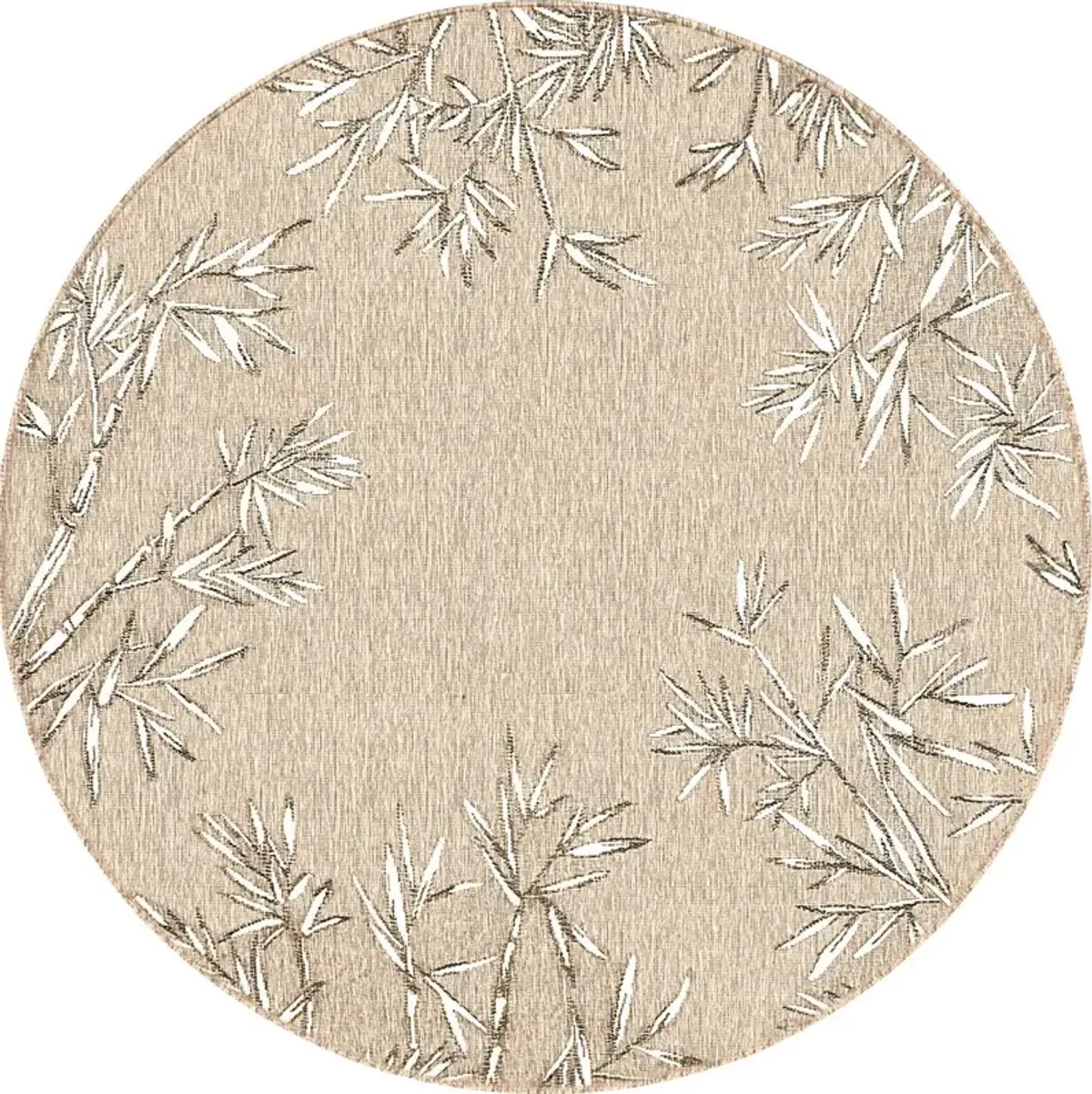 Montdover Tan 7'10 Round Indoor/Outdoor Rug