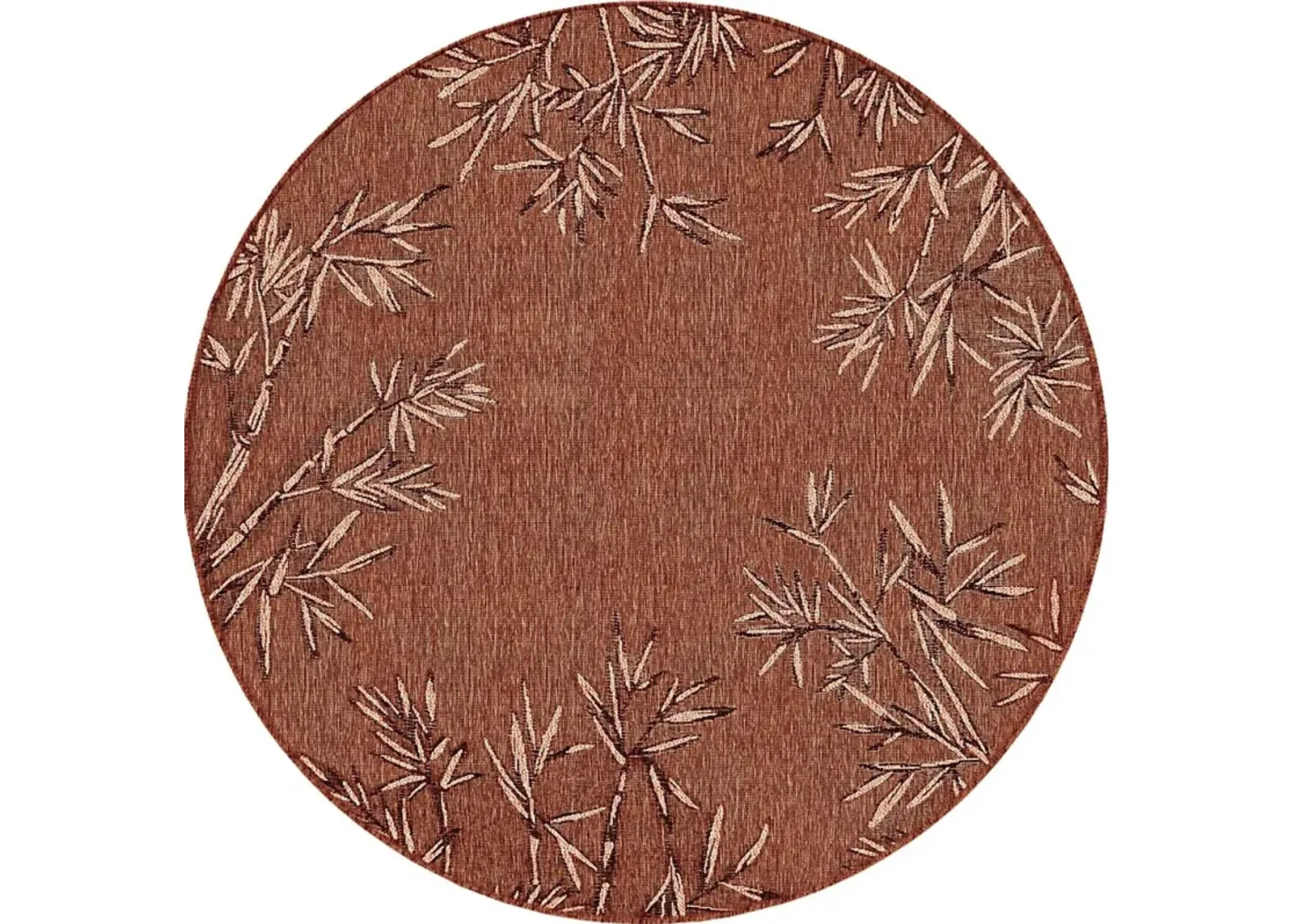 Montdover Red 7'10 Round Indoor/Outdoor Rug