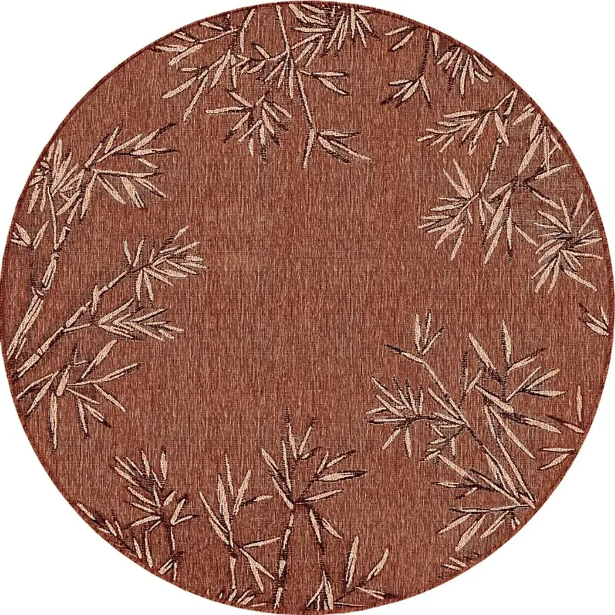 Montdover Red 7'10 Round Indoor/Outdoor Rug