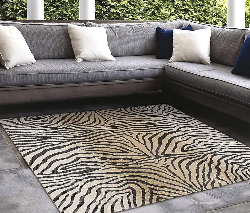 Naibury Beige 7'10 Square Indoor/Outdoor Rug