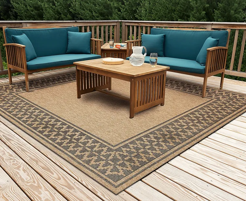 Coosaw Natural 7'10 Square Indoor/Outdoor Rug