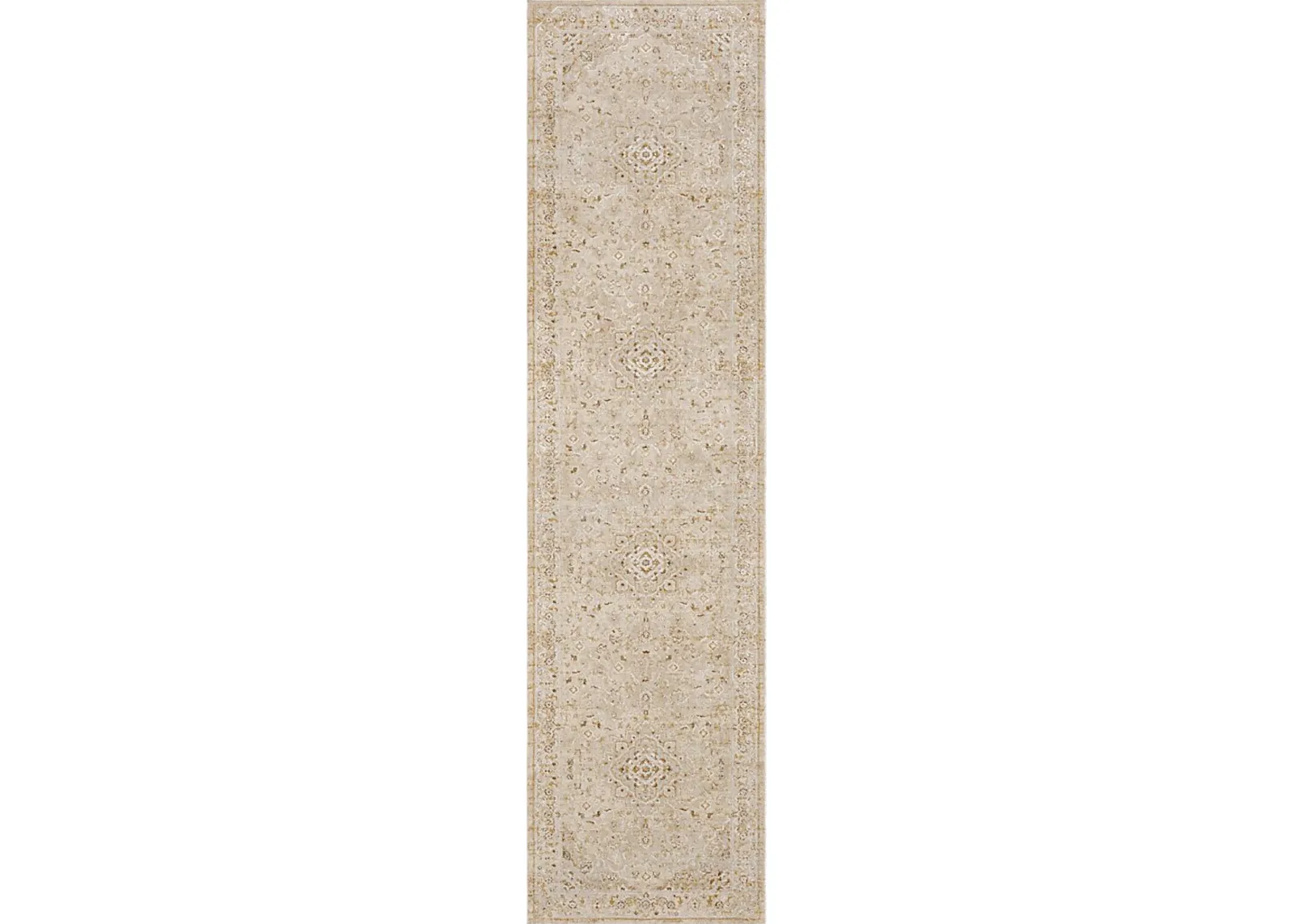 Crown Plaza Cream 2'6 x 10' Runner Rug