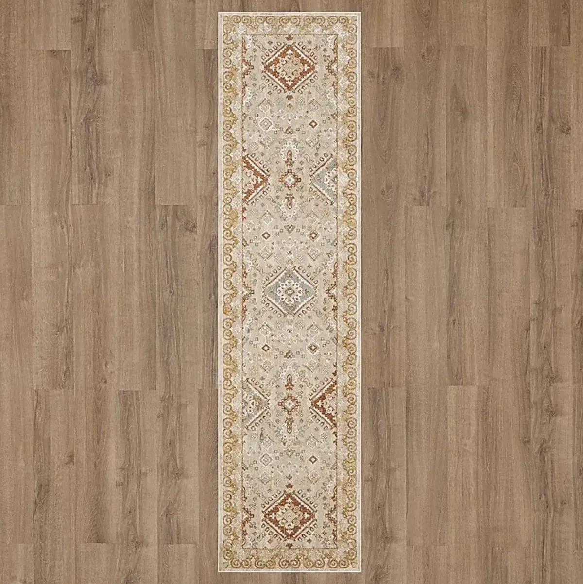 Leeworth Cream 2'6 x 10' Runner Rug