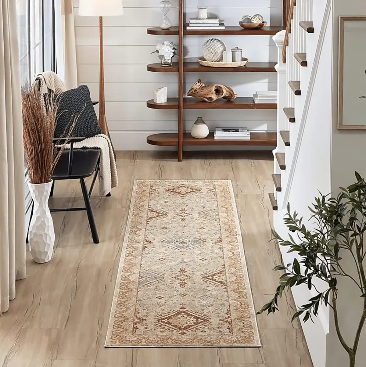 Leeworth Cream 2'6 x 10' Runner Rug