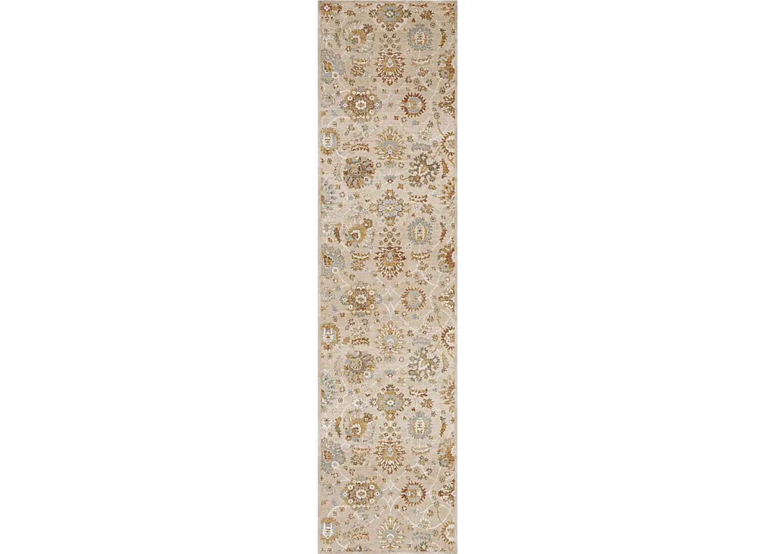 Briman Beige 2'6 x 10' Runner Rug