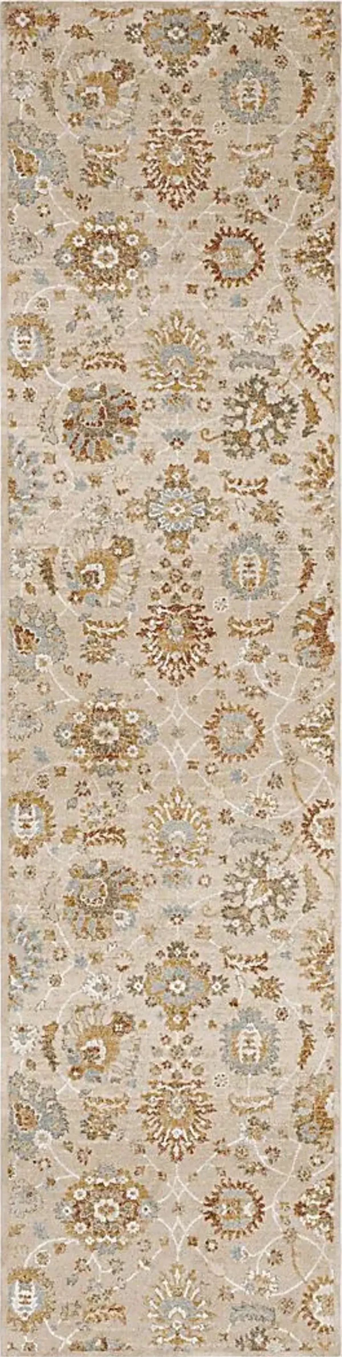 Briman Beige 2'6 x 10' Runner Rug