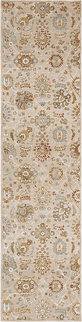 Briman Beige 2'6 x 10' Runner Rug