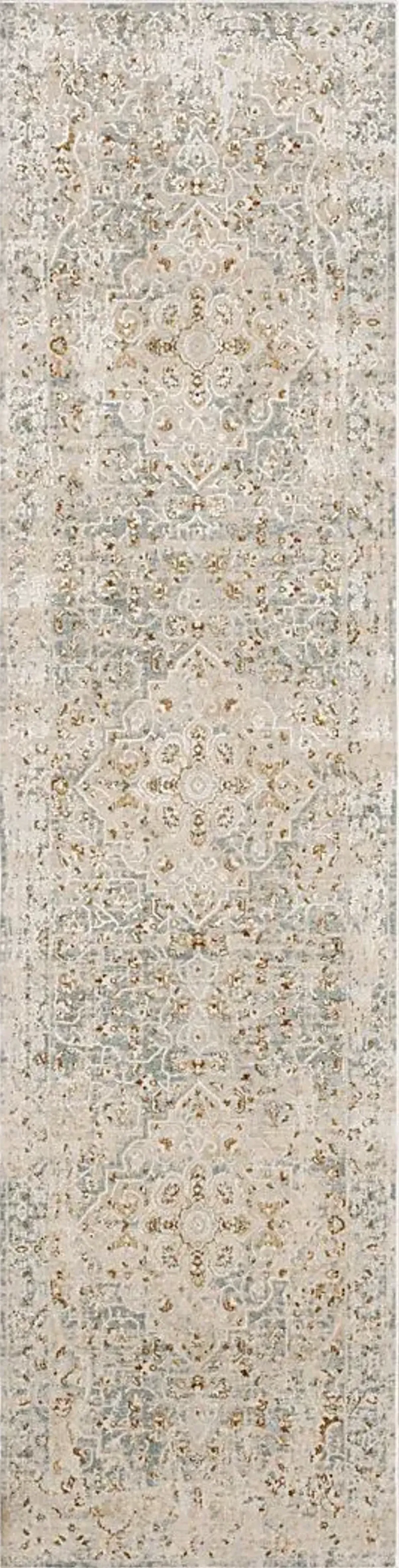 Roxfield Blue 2'6 x 10' Runner Rug