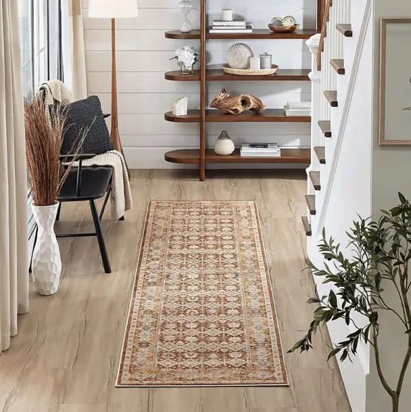 Sandwe Terracotta 2'6 x 10' Runner Rug