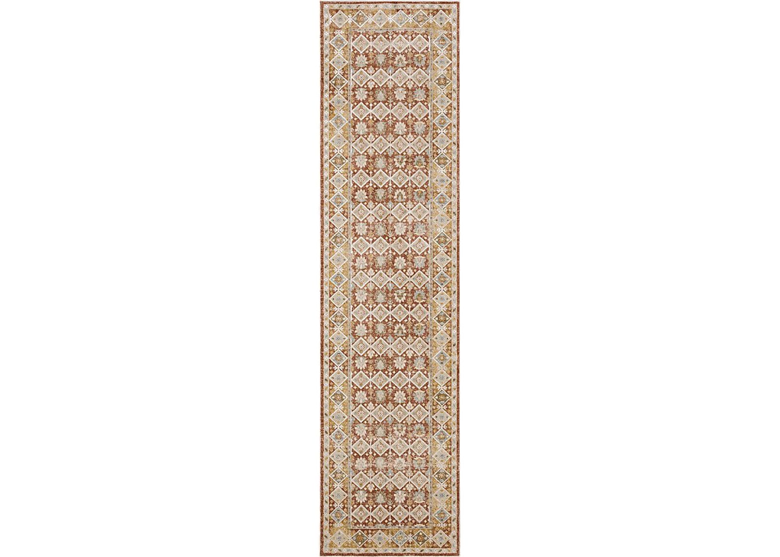 Sandwe Terracotta 2'6 x 10' Runner Rug