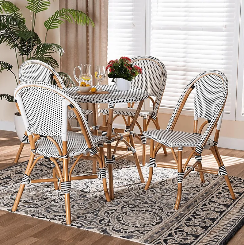 Outdoor Nalina Elle II White 5 Pc Dining Set