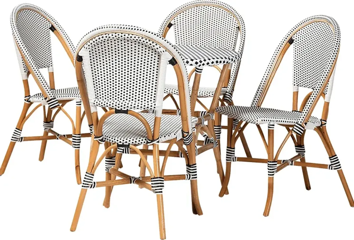 Outdoor Nalina Elle II White 5 Pc Dining Set