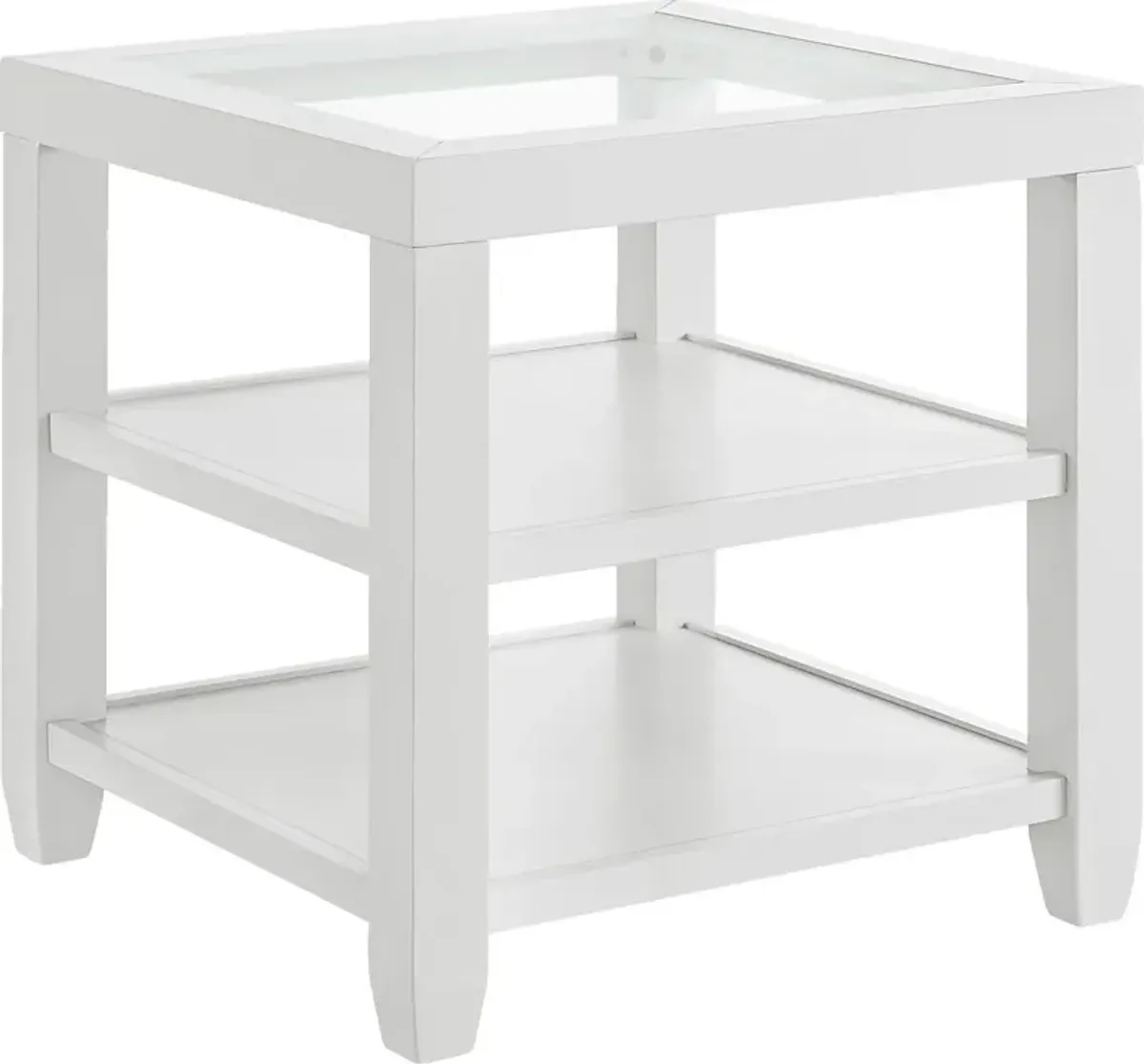 Avati White End Table