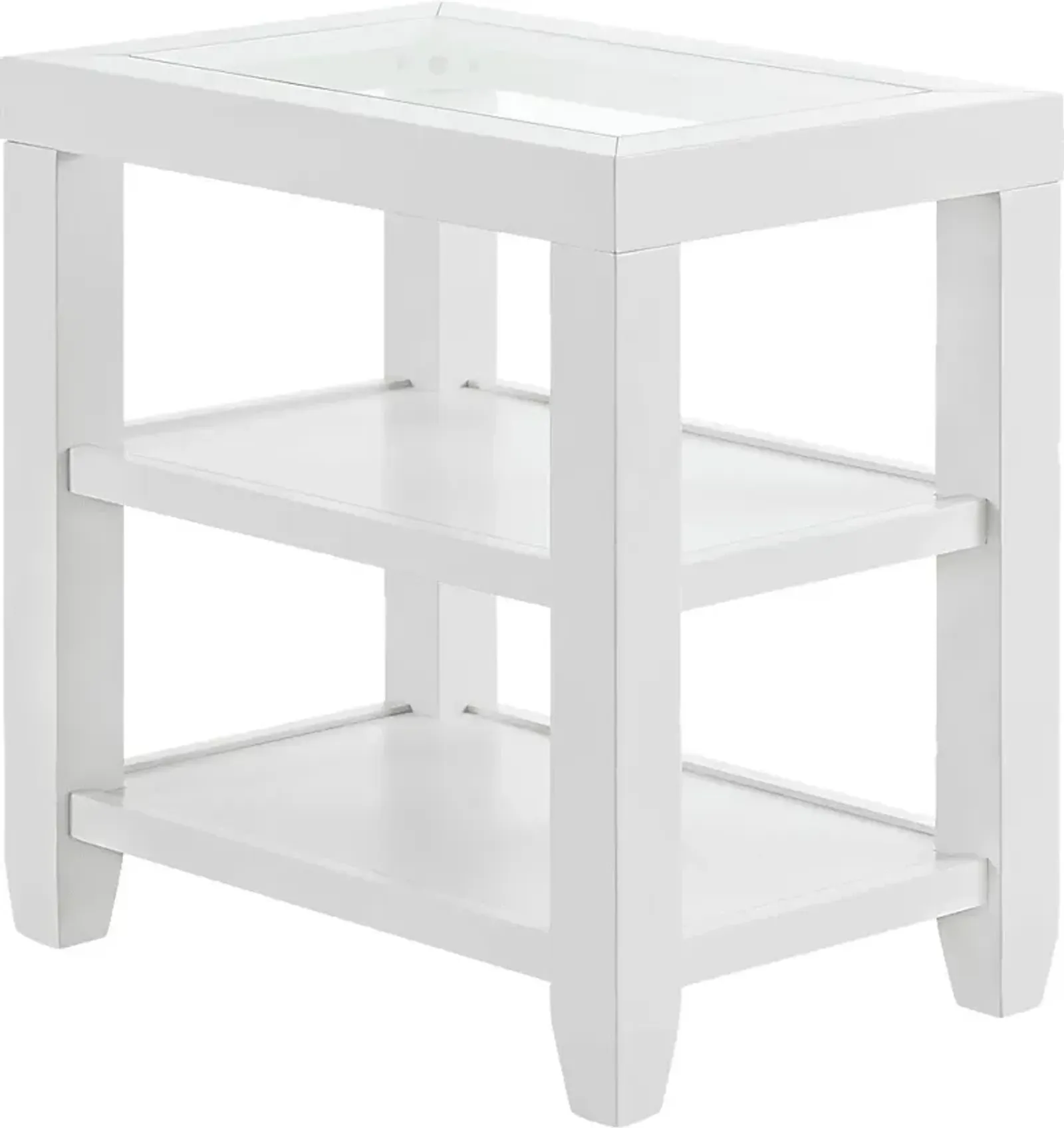 Avati White Chairside Table