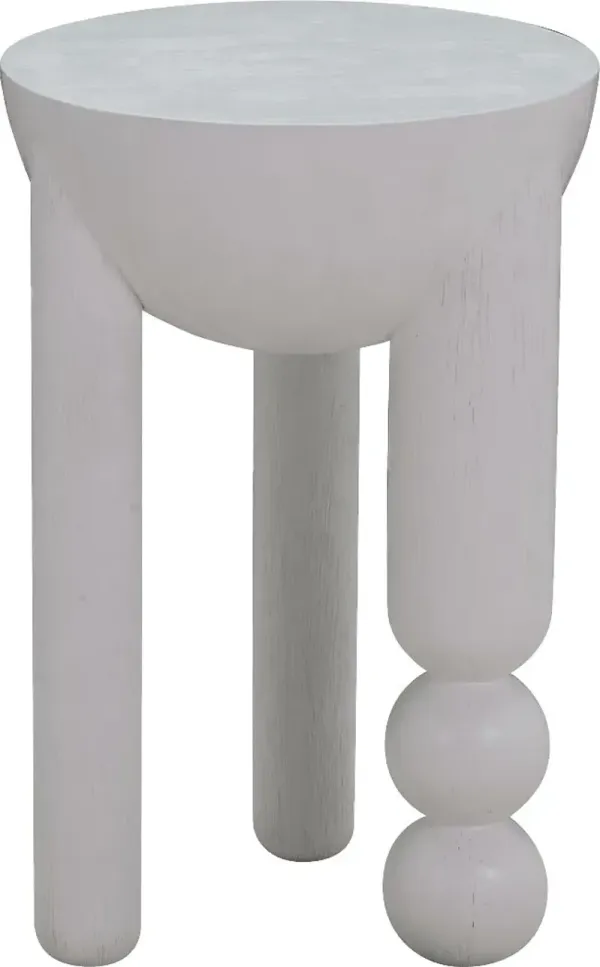 Brodiea White End Table