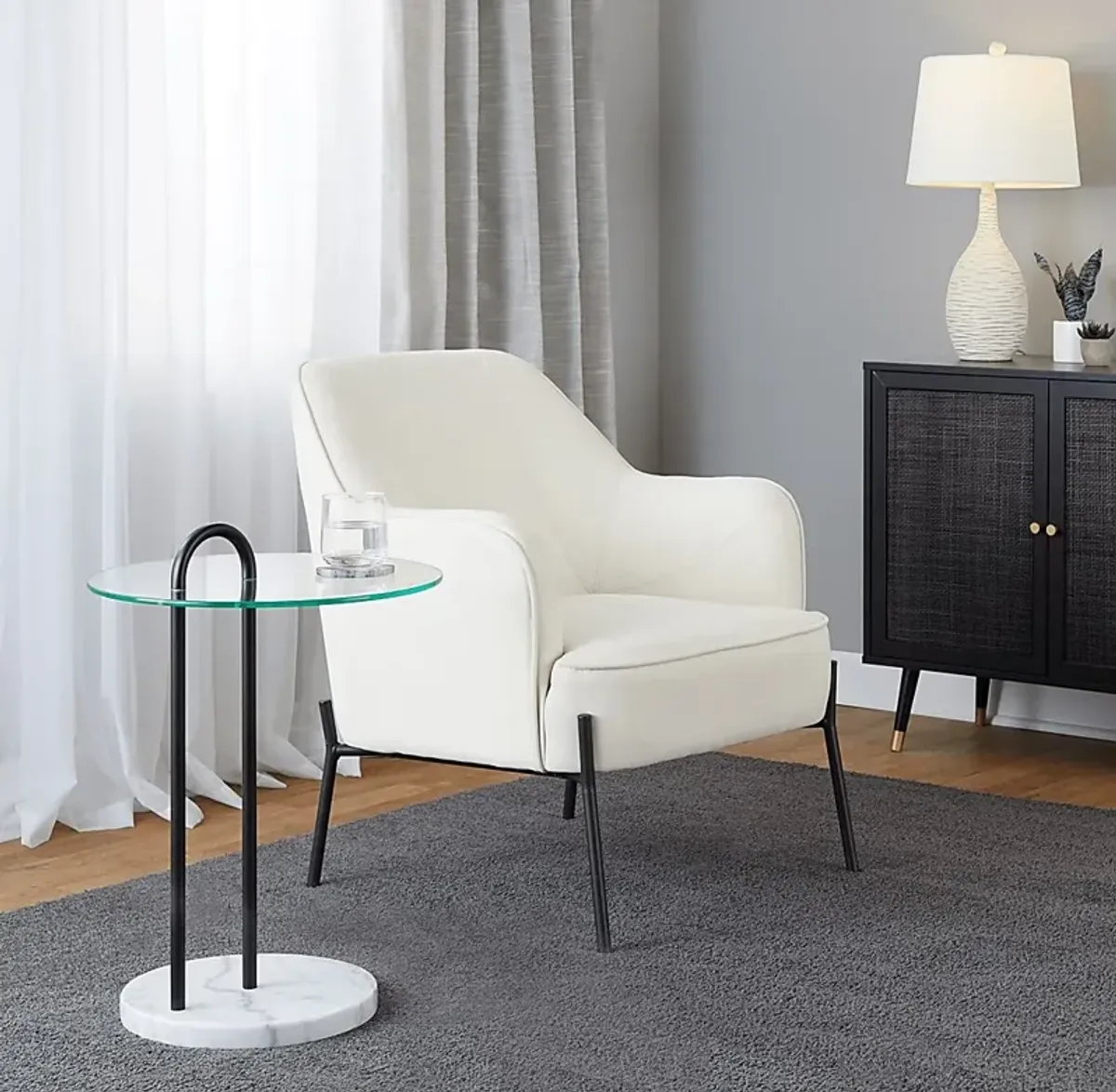 Talwell Black End Table