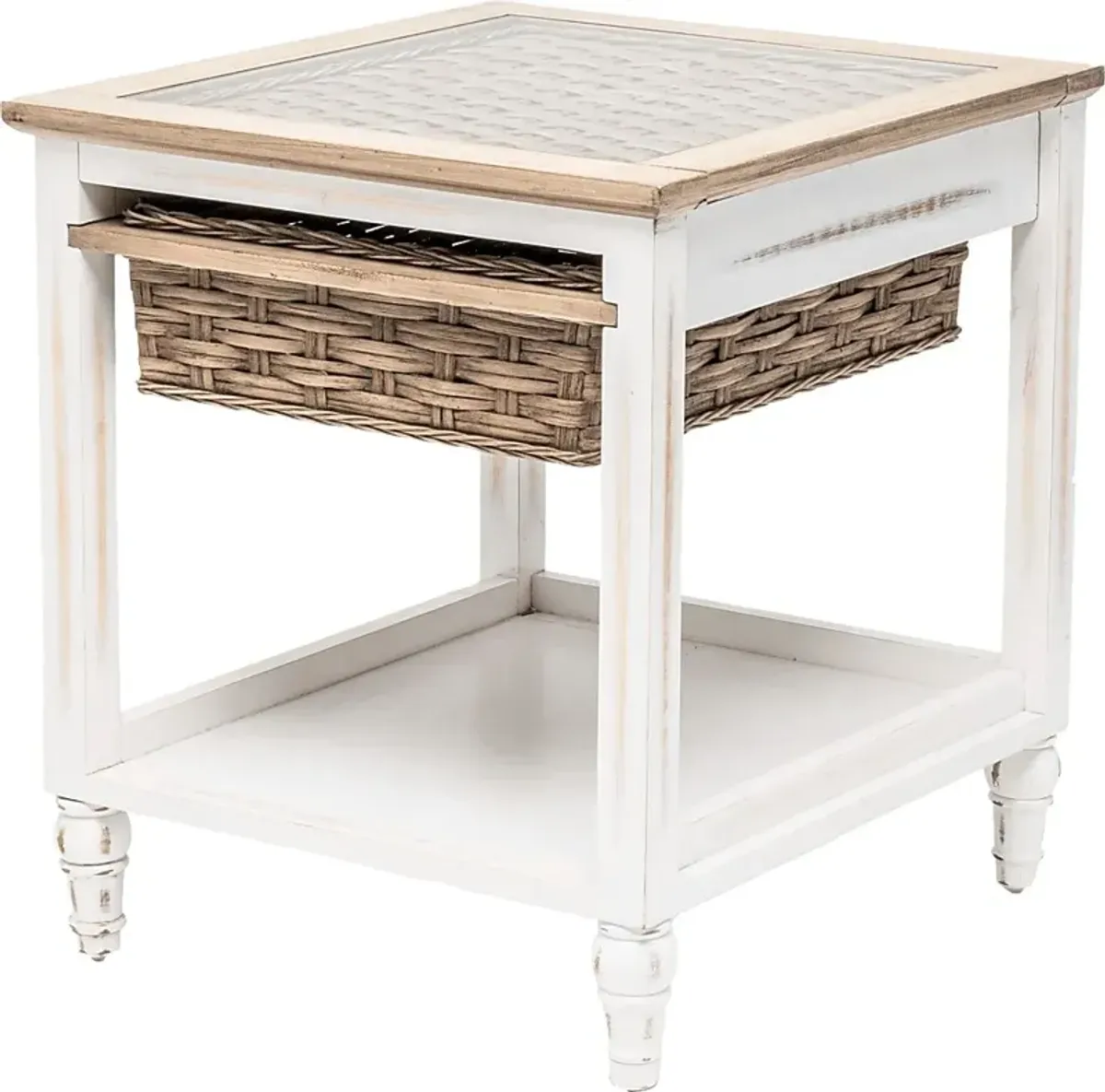 Melkre White End Table