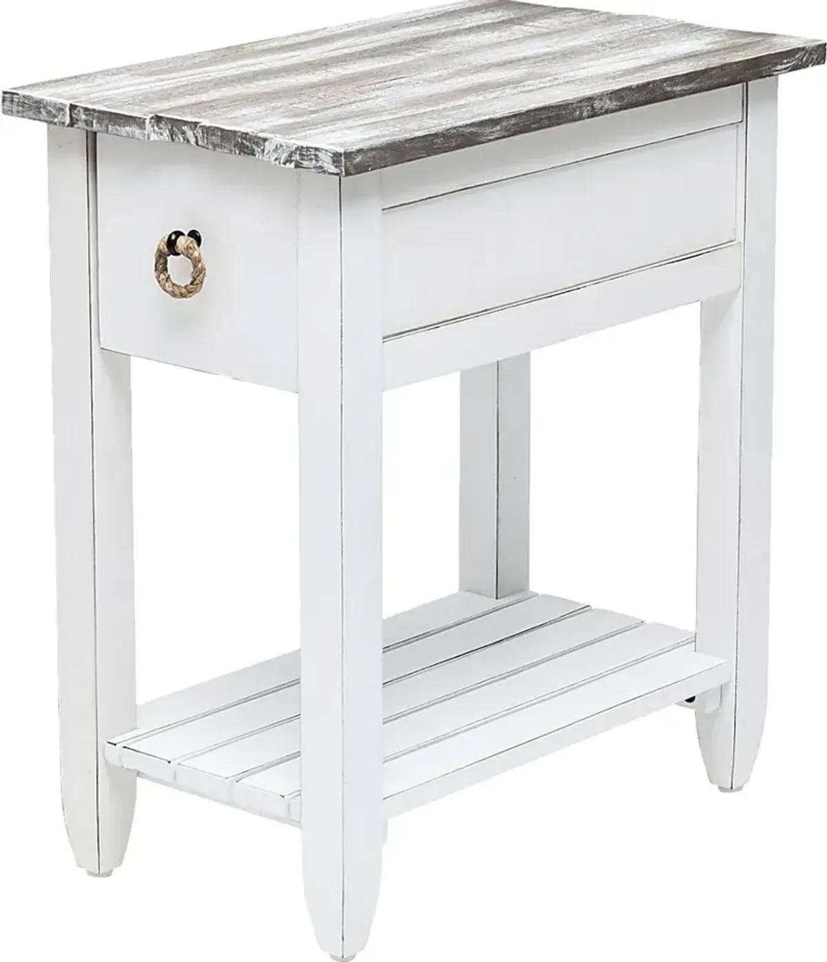 Owoth Gray/White Small Chairside Table