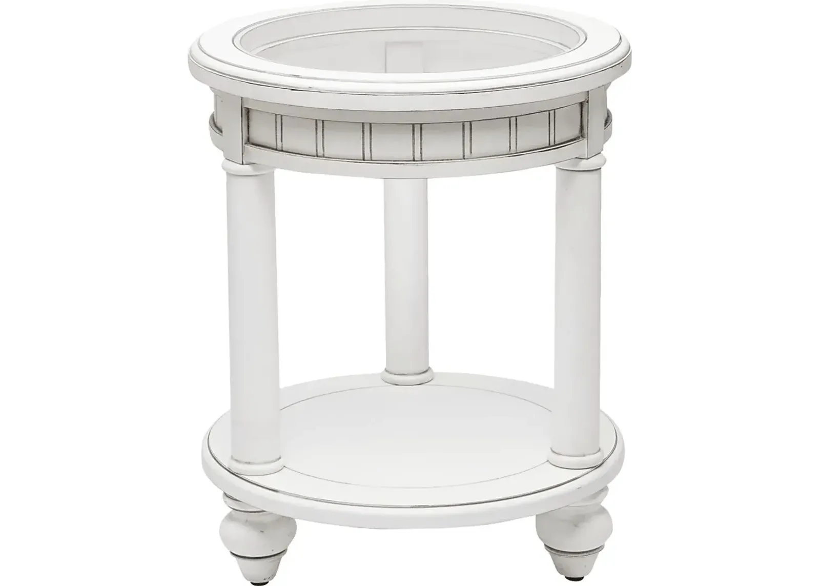 Azesh White End Table