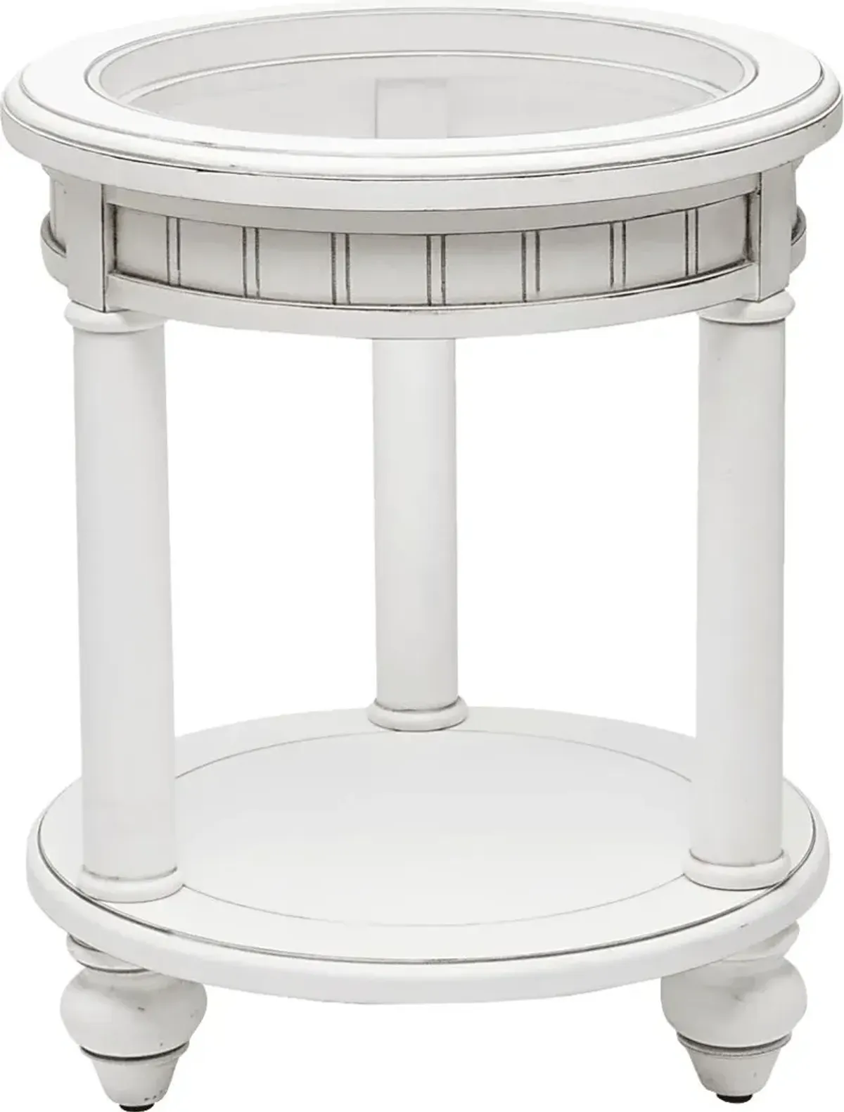 Azesh White End Table