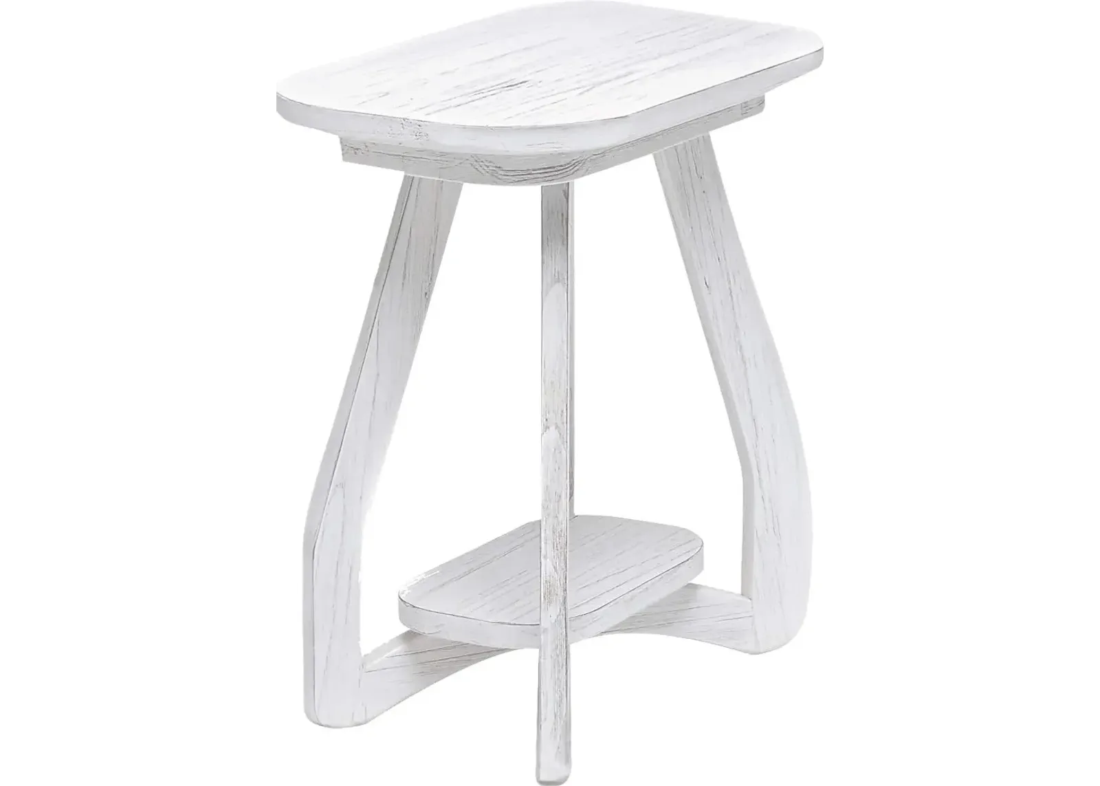 Guoten White Chairside Table