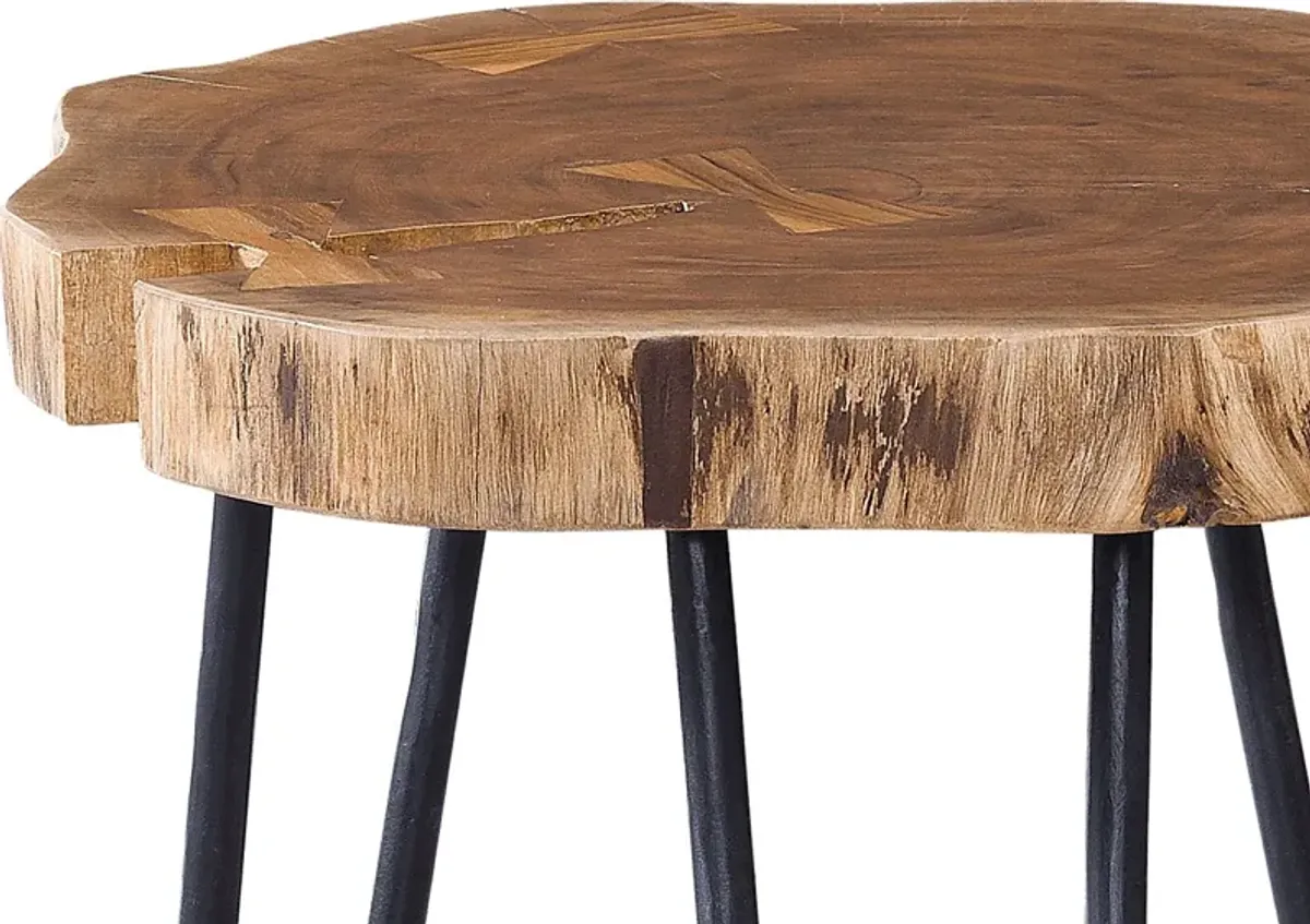 Flangas Brown End Table