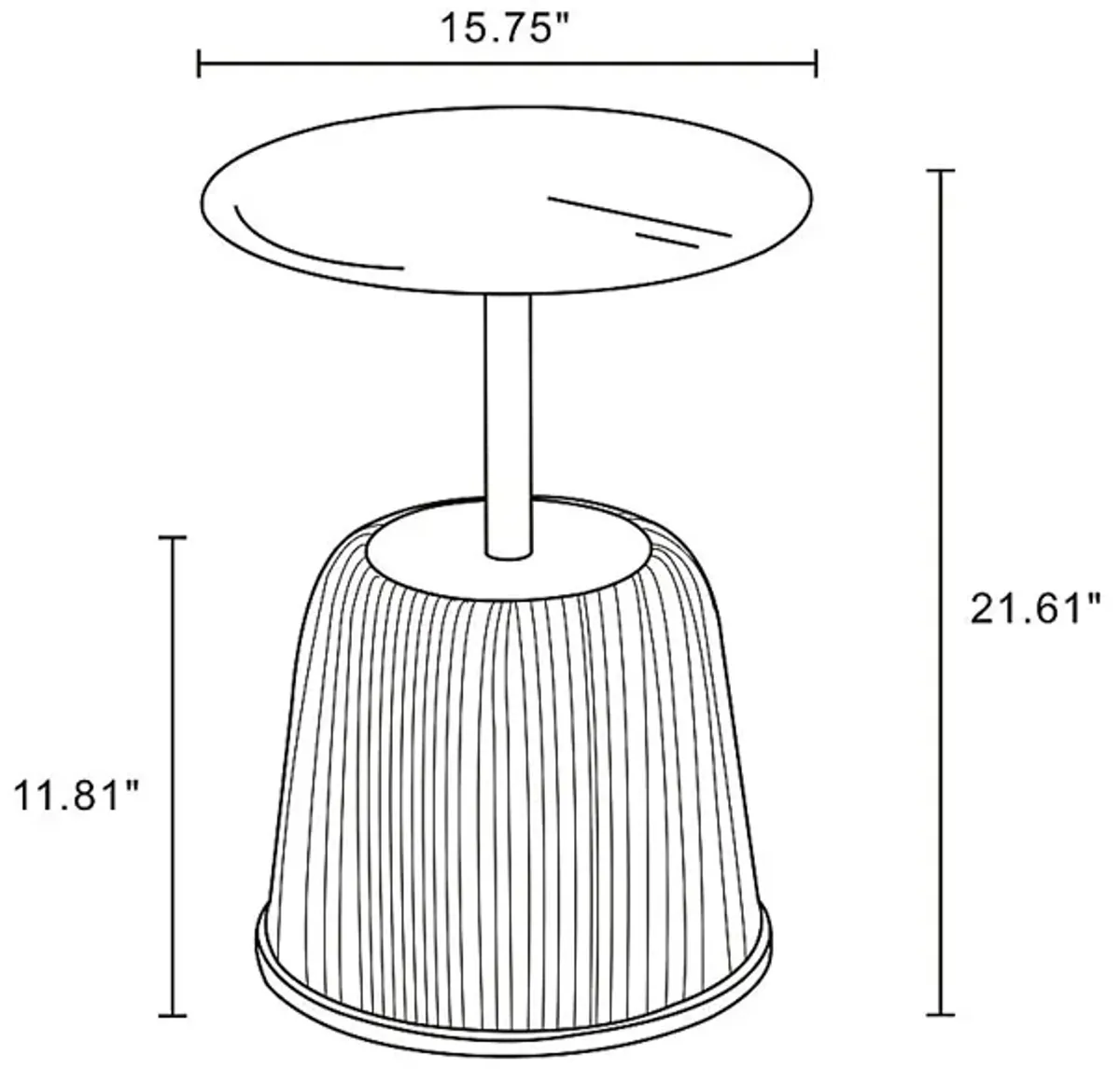 Broomcage I Gray End Table