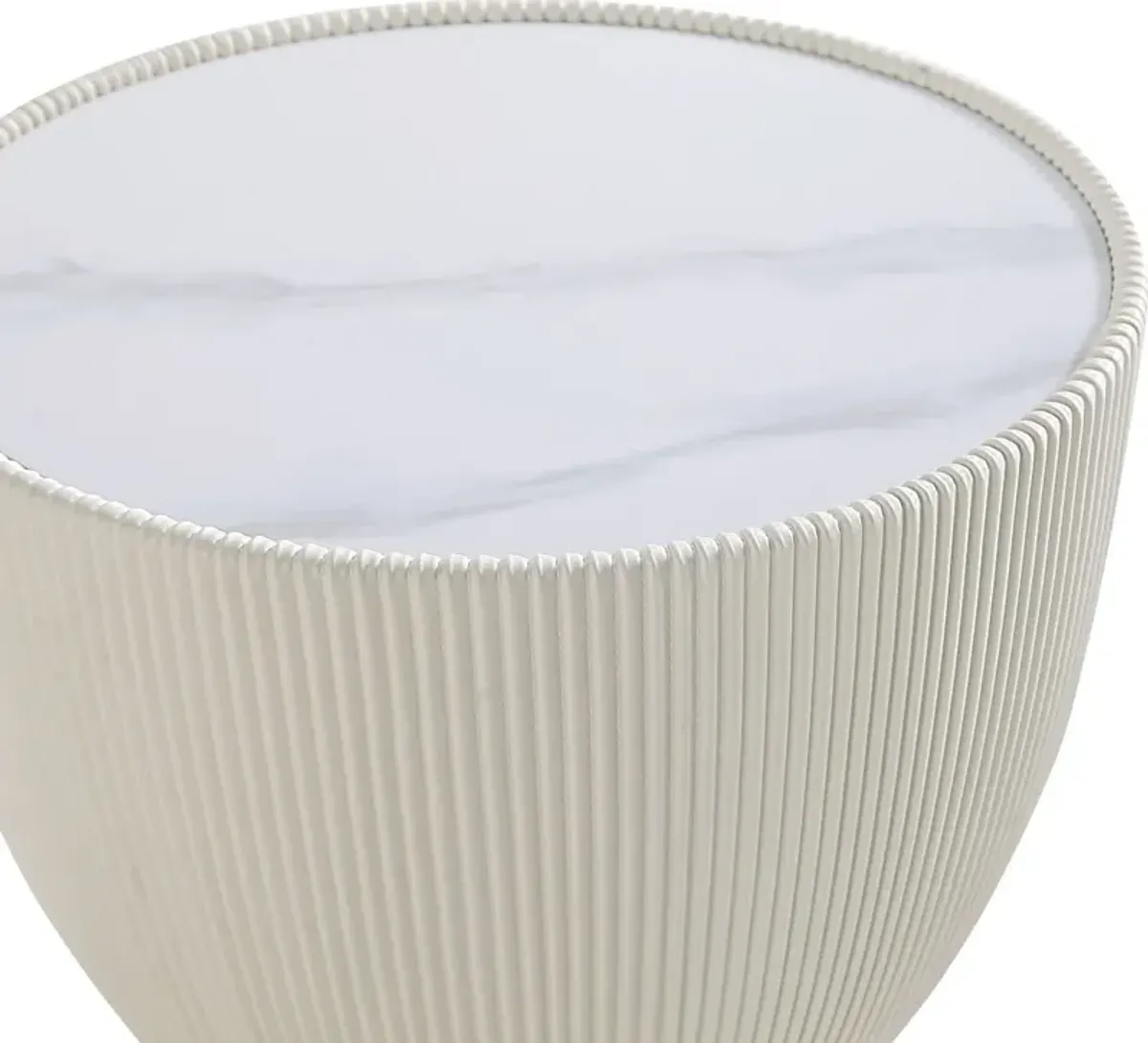 Broomcage III Cream End Table