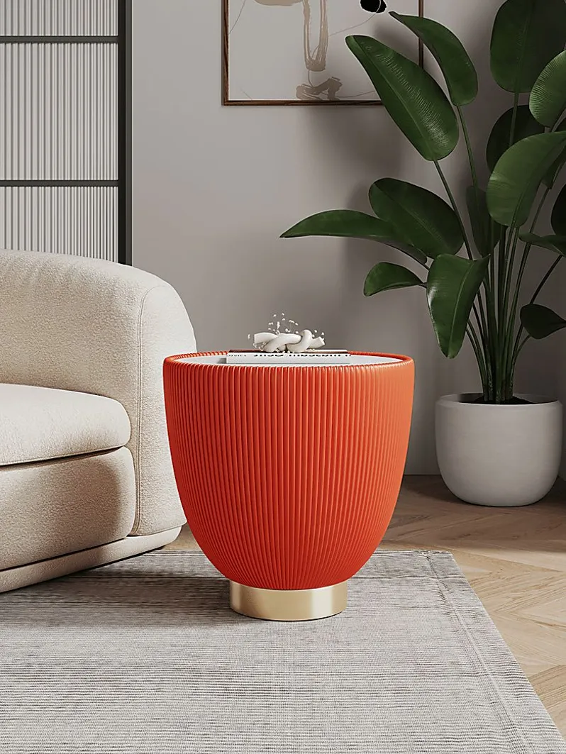 Broomcage III Orange End Table