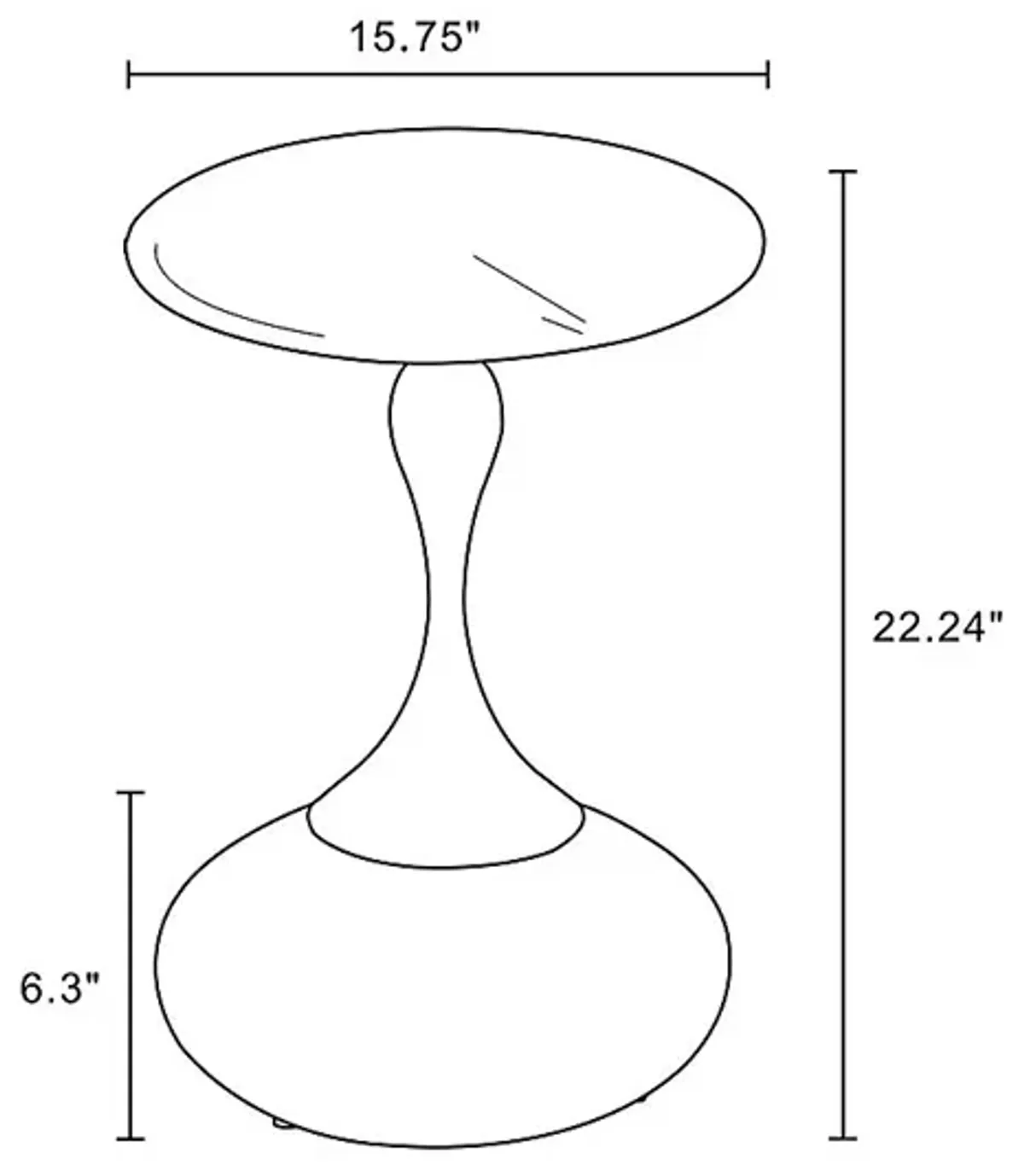 Byswick Gold End Table