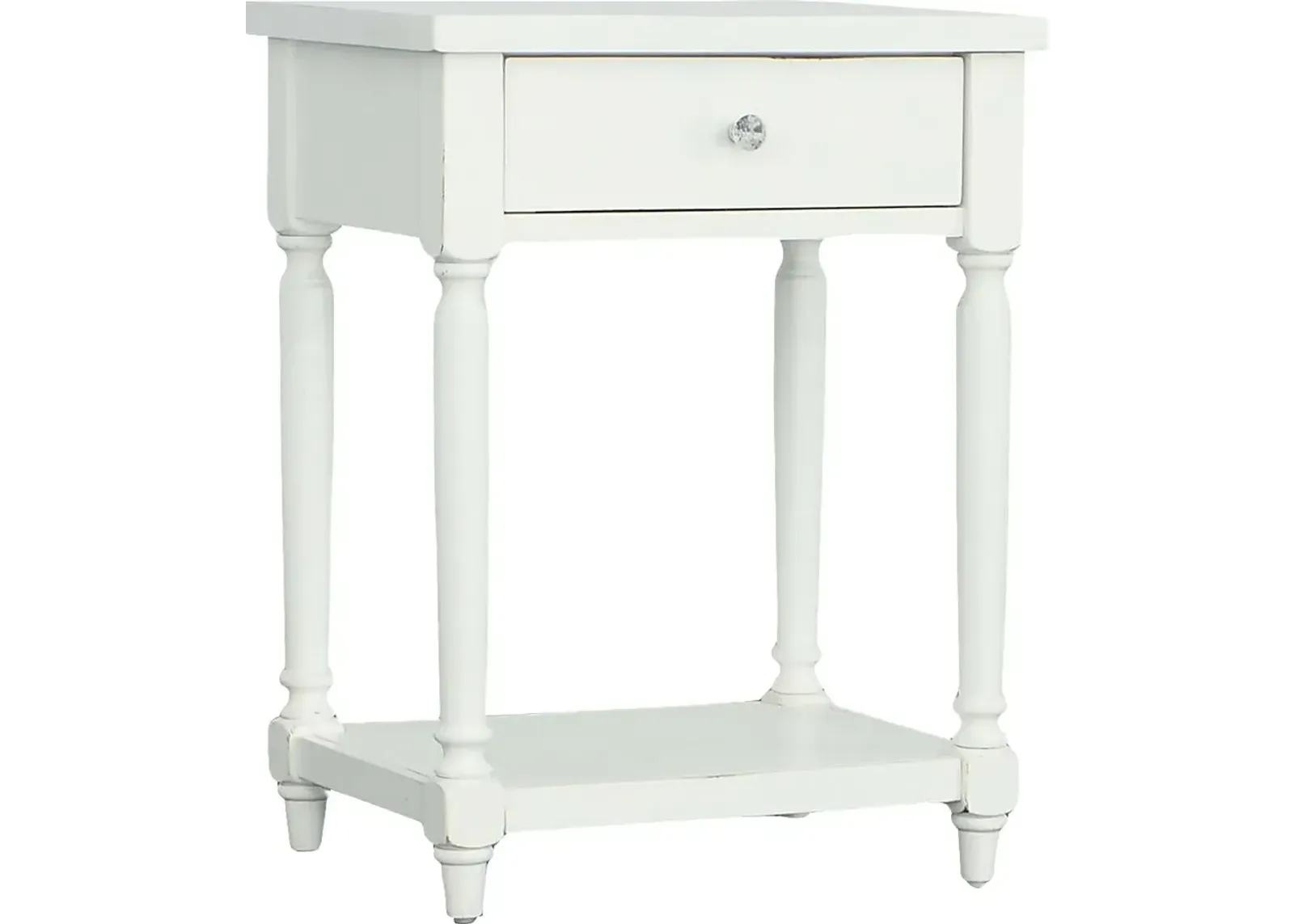 Delphinium White End Table