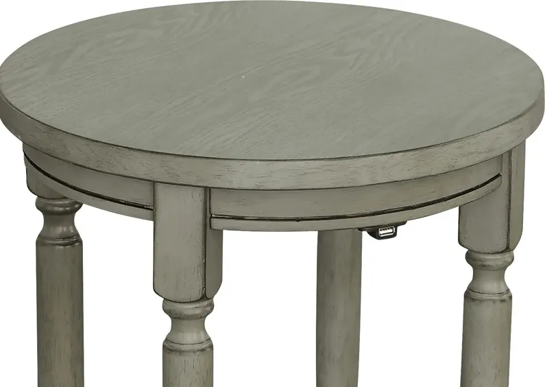 Elkhorne Gray End Table