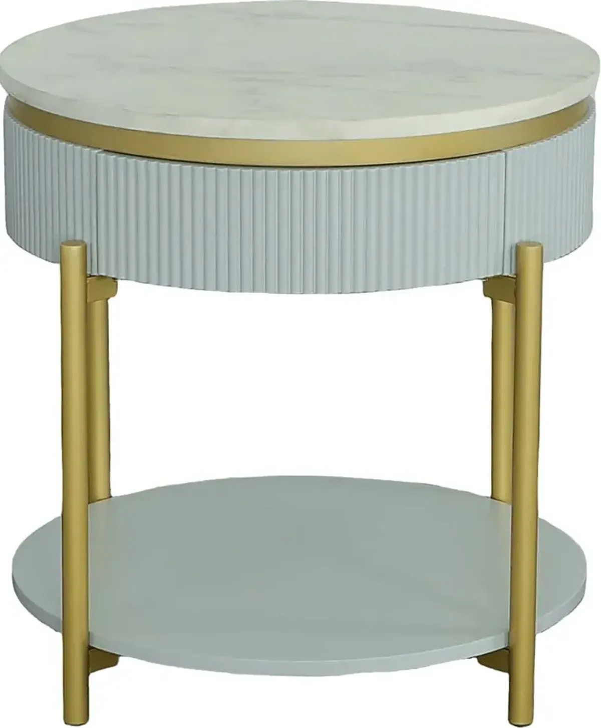 Goldcup Blue End Table