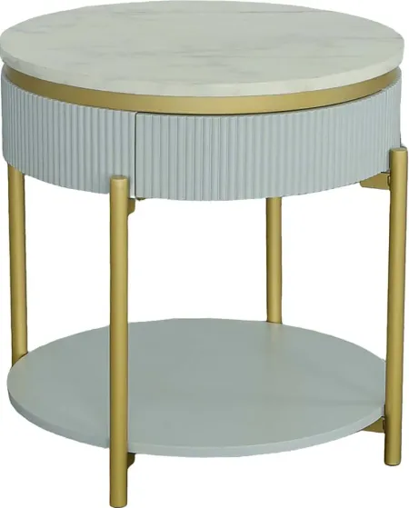 Goldcup Blue End Table